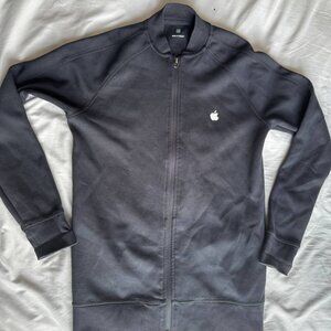 Apple Store Employee Black Zip-up Sweatshirt Jacket Embroidered Logo Men’s XS